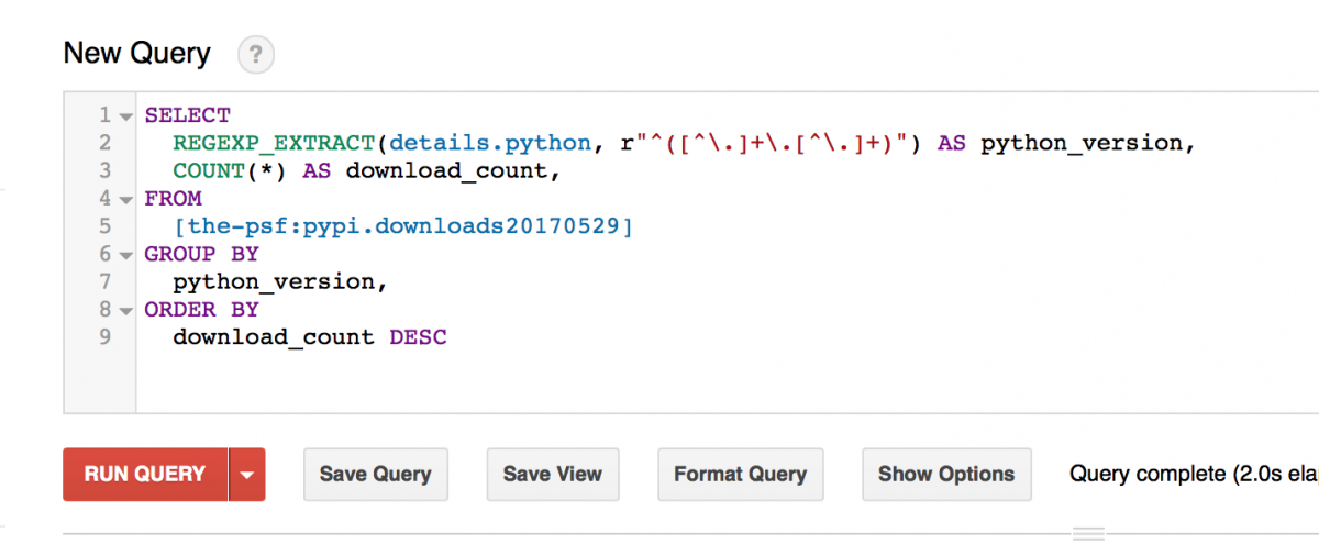 PyPI の統計情報を BigQuery で集計する
